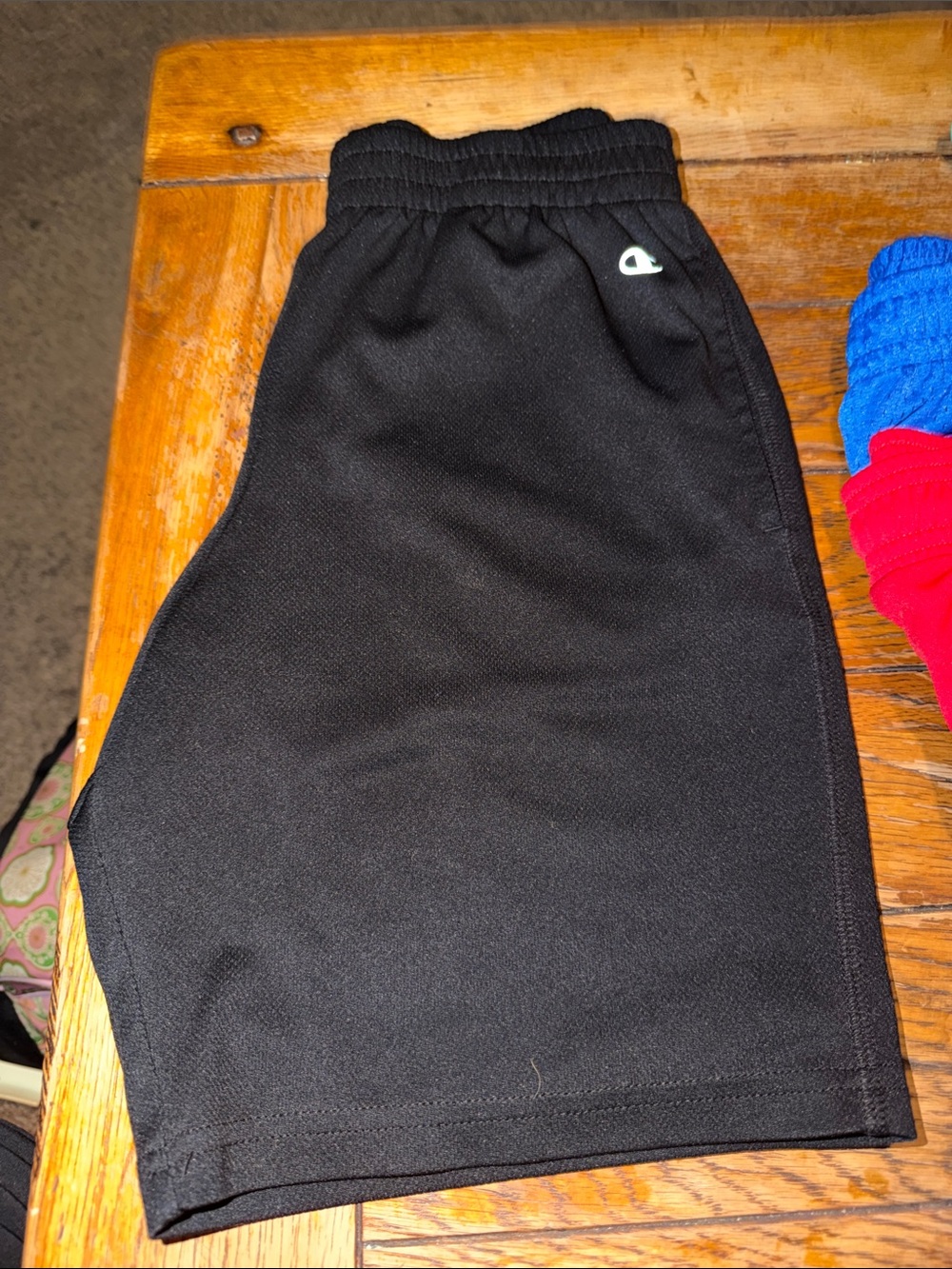 Champion Black Kids' Athletic Shorts with Logo